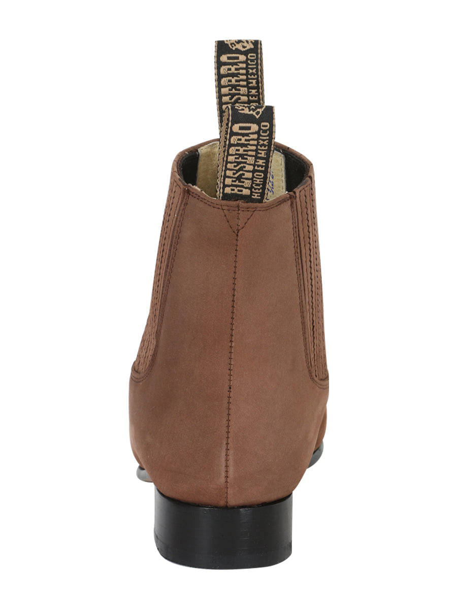 El Besserro Charro Boot - Nubuck Camel 204