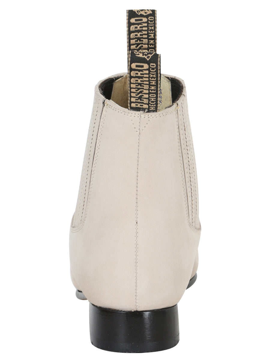 El Besserro Charro Boot - Nubuck Bone 205