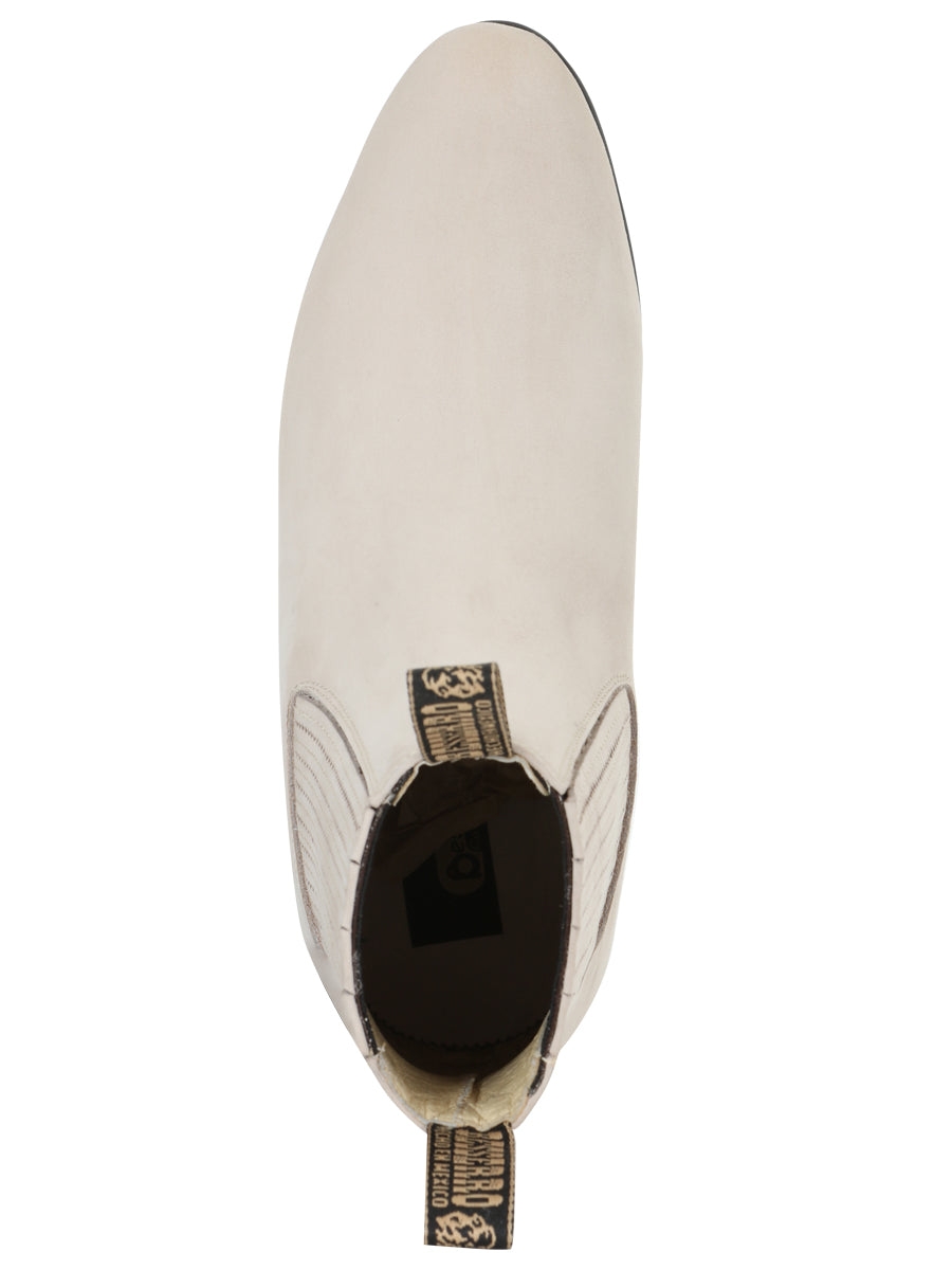 El Besserro Charro Boot - Nubuck Bone 205