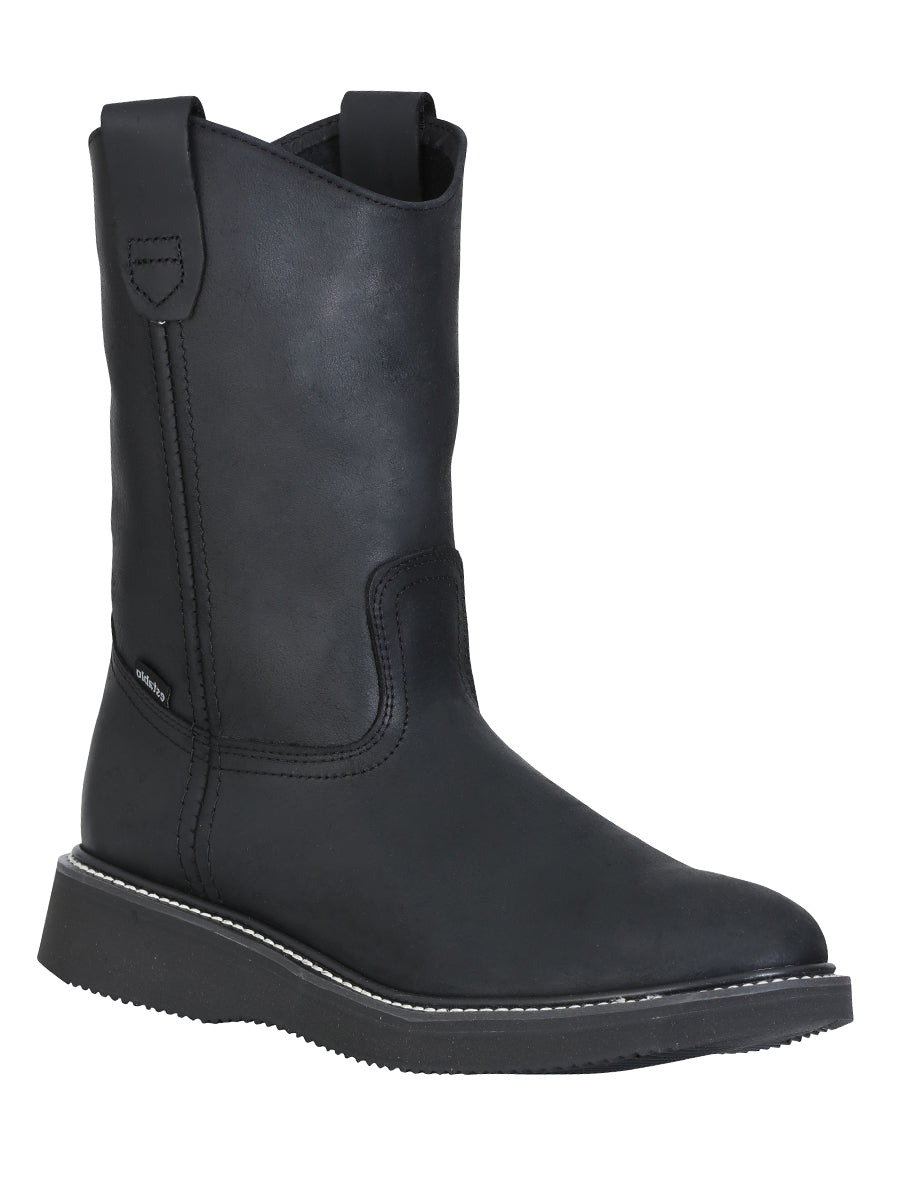 Establo Men's Work Boot Grasso Leather
 - Black 312