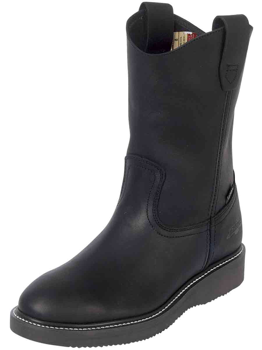 Establo Men's Work Boot Grasso Leather
 - Black 312