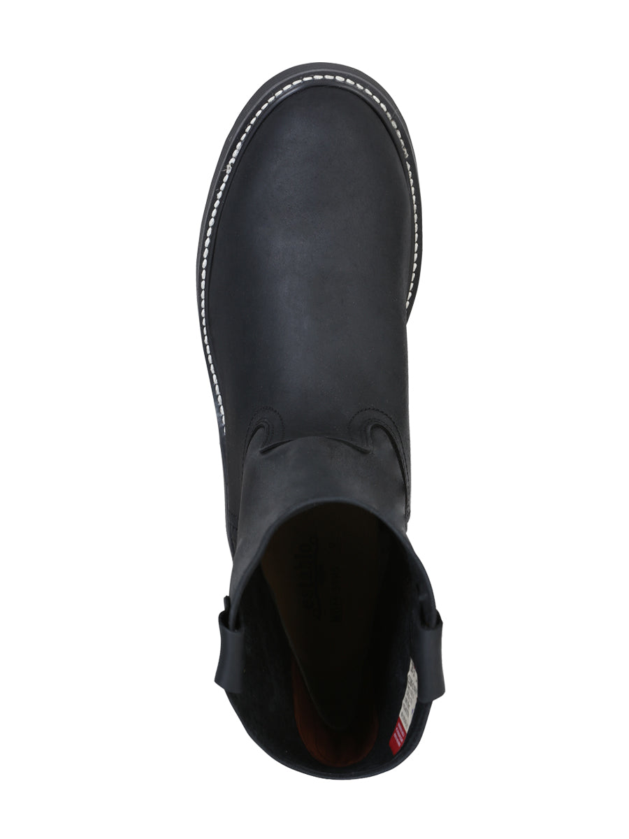 Establo Men's Work Boot Grasso Leather
 - Black 312