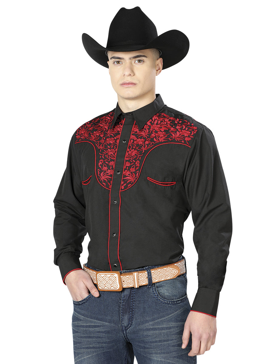 The Lord of the Skies Embroidery Shirt Black/Red 43297