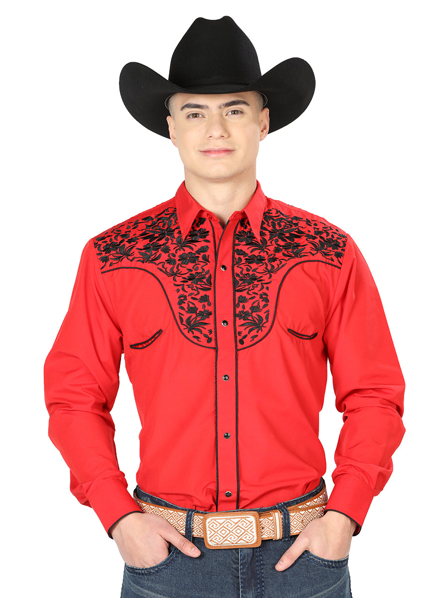 The Lord of the Skies Embroidery Shirt Red/Black 43298