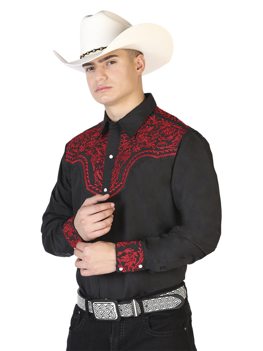 The Lord of the Skies Embroidery Shirt Black/Red 43301