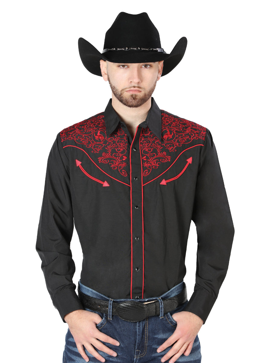 The Lord of the Skies Embroidery Shirt Black/Red 44187