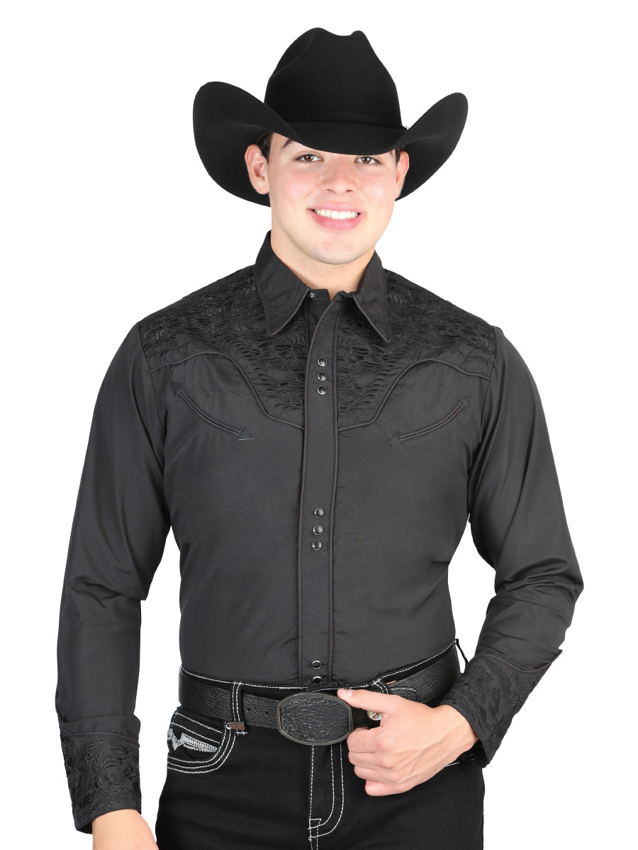The Lord of the Skies Embroidery Shirt Black/Black 44331
