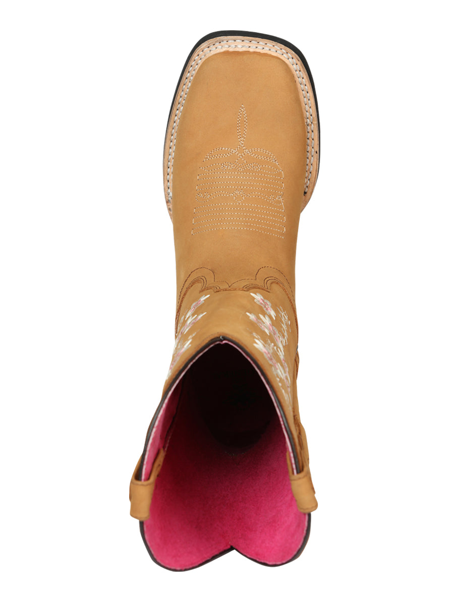 Cowboy Boot - El Geneal Rodeo - Woman Nubuck - Peach 44644