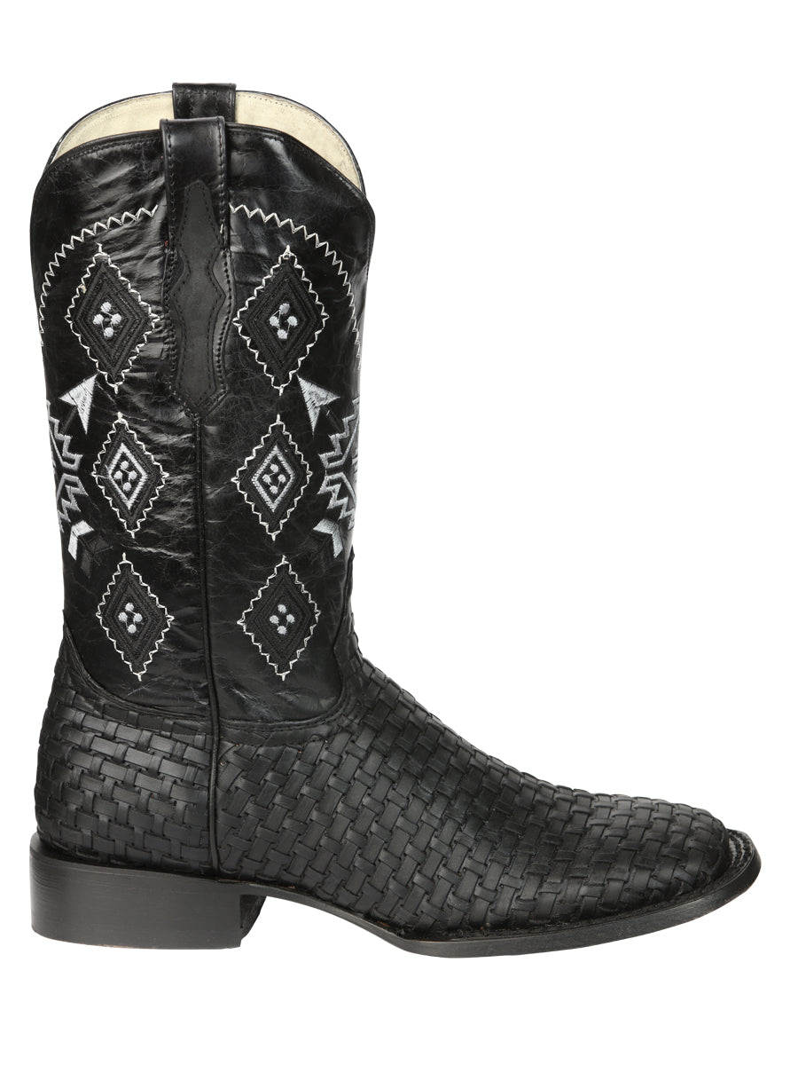 El General Men's Petatillo Crazy Black Rodeo Boots 44884