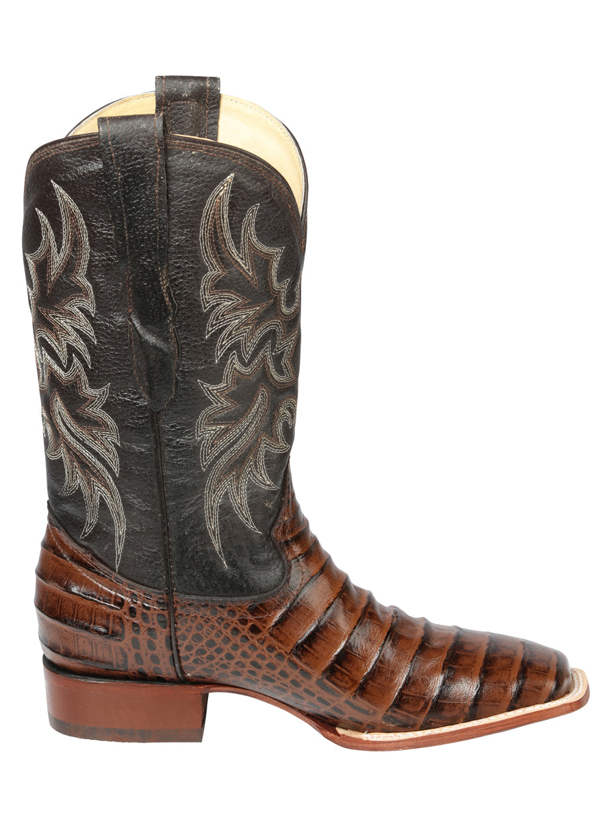 El Señor de los Cielos Men's Rodeo Boot - Imitation Caiman Belly Leather - Brown
 44937