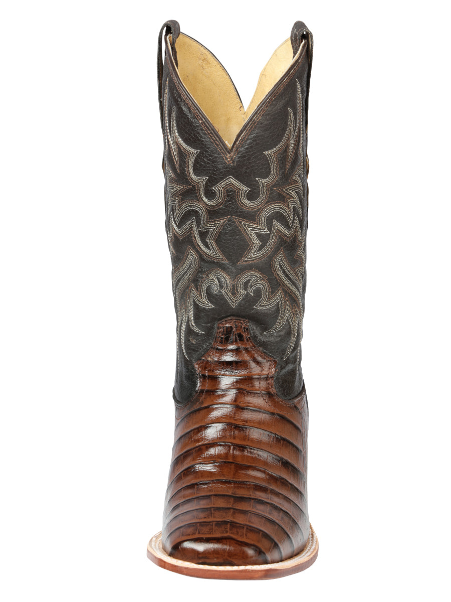 El Señor de los Cielos Men's Rodeo Boot - Imitation Caiman Belly Leather - Brown
 44937