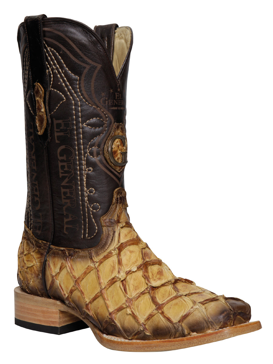 El General Men's Exotic Monster Fish Rodeo Cowboy Boots - Orix  45086