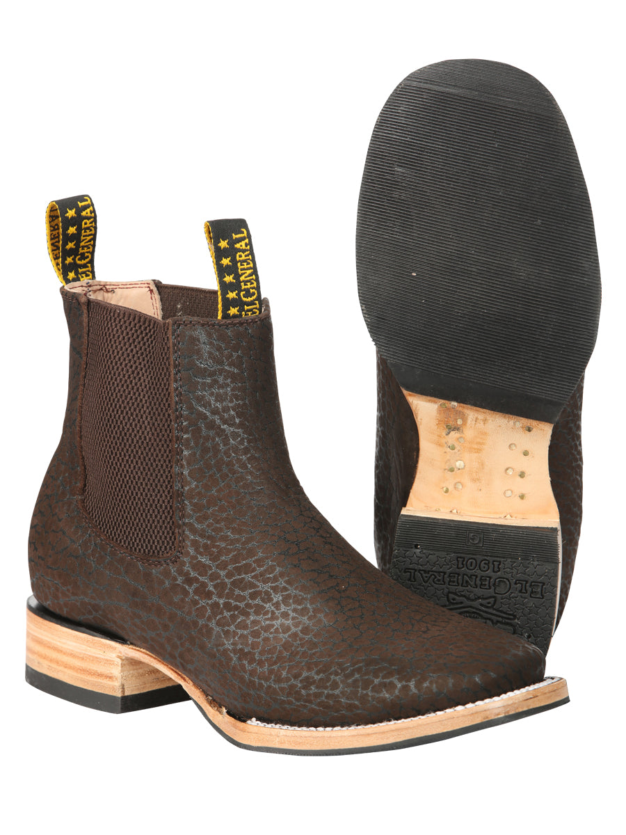 El General Men's Ankle Boots - Bull Neck Leather Mocha 45341