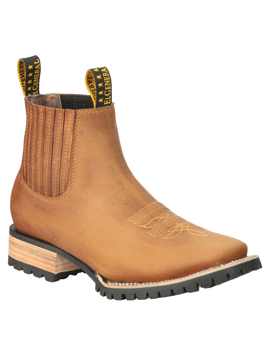 El General Men's Ankle Boots - Crazy Horse Papaya 45342