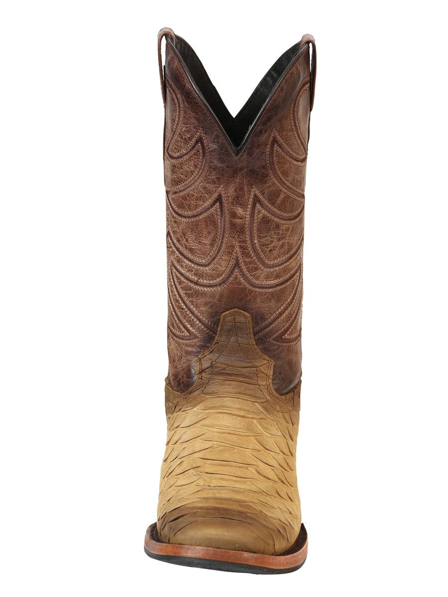 El General Men's Rodeo Boot Imitation Python - Honey 45563
