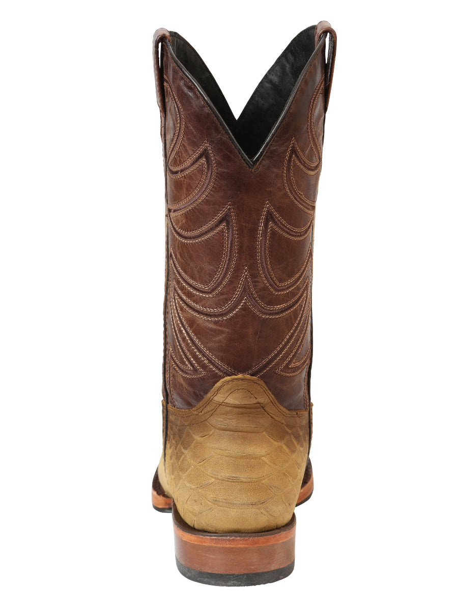 El General Men's Rodeo Boot Imitation Python - Honey 45563
