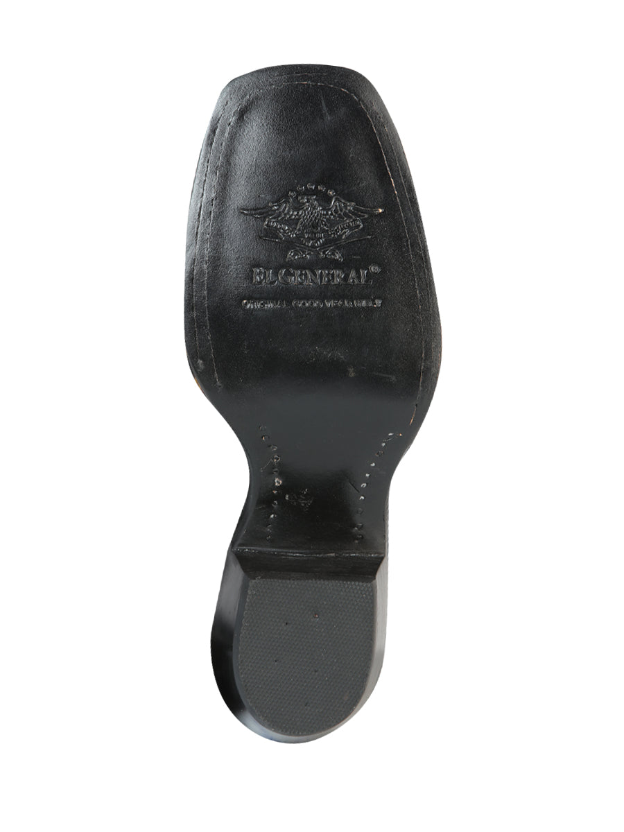 El General Womens Rodeo Boot - Nubuck Black 51220