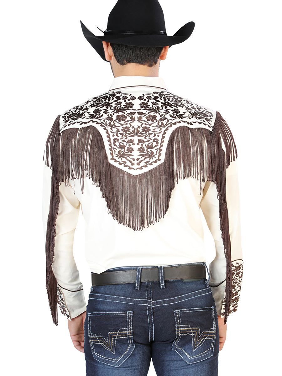 The Lord of the Skies Embroidery Shirt Beige/Brown 126710