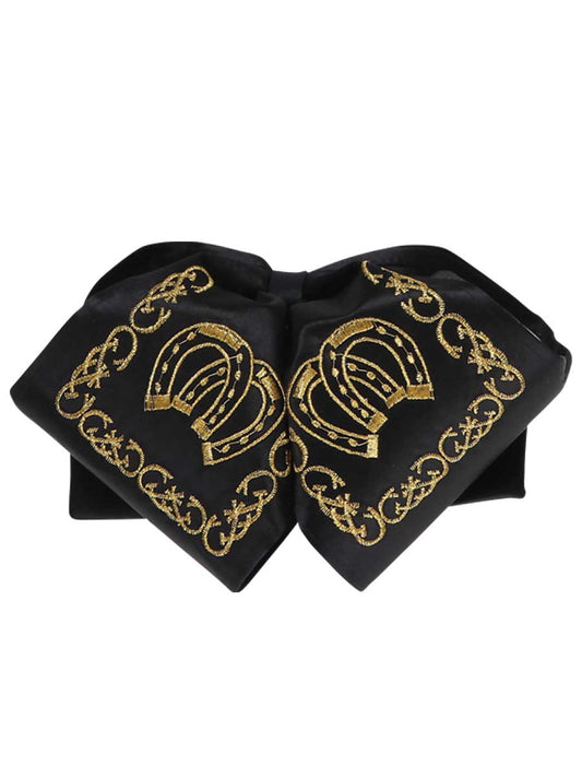 Adult
 Mexican Charro Bow Tie 100% Polyester Black/Gold 600129