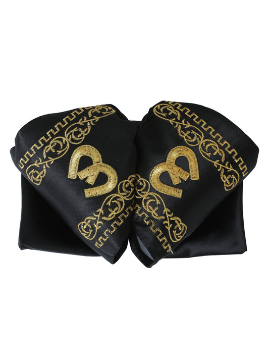 Adult
 Mexican Charro Bow Tie 100% Polyester Black/Gold 600484