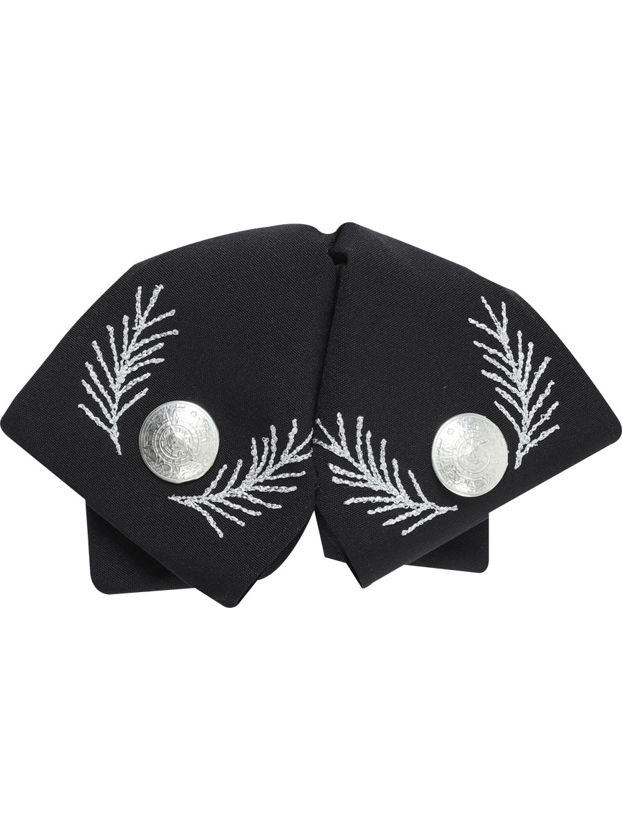 Adult 
Mexican Charro Bow Tie 100% Polyester Black/Silver  601110