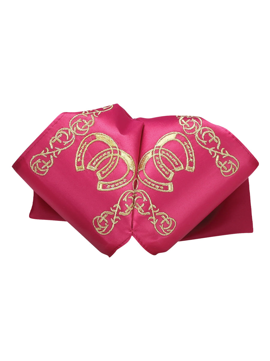 Adult
 Mexican Charro Bow Tie 100% Polyester Fuchsia/Gold 601597
