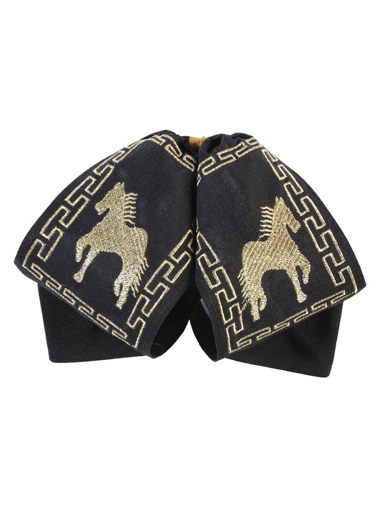 Adult
 Mexican Charro Bow Tie 100% Polyester Black/Gold 601802