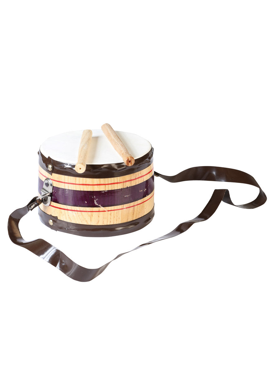 Mexican Artisanal Toy Drum Wood Multicolor 602416