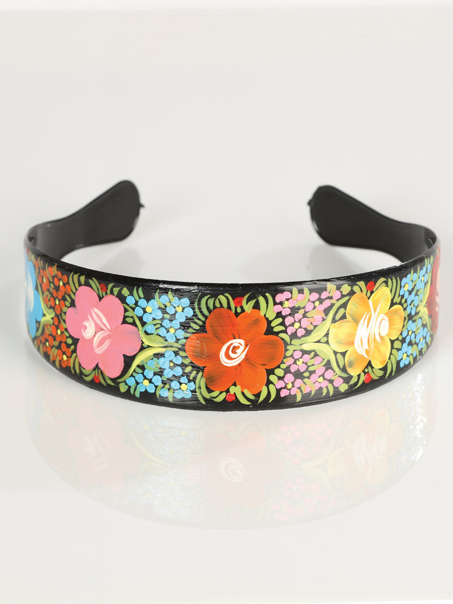Artisanal Hand-Painted Headband Plastic Multicolor 602936