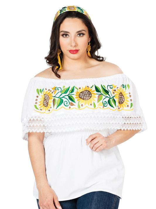 Artisanal Embroidered Blouse 100% Cotton White 603064