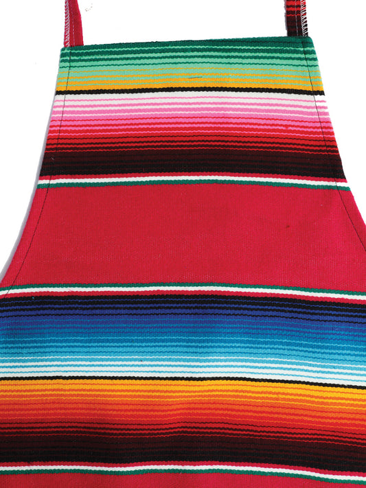 Artisanal Mexican Zarape Apron 100% Acrylan Fuchsia 603581