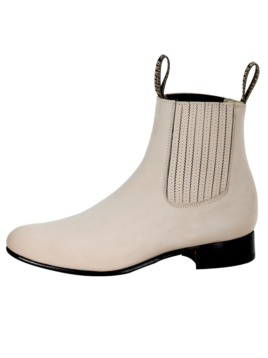 El Besserro Charro Boot - Nubuck Bone 205