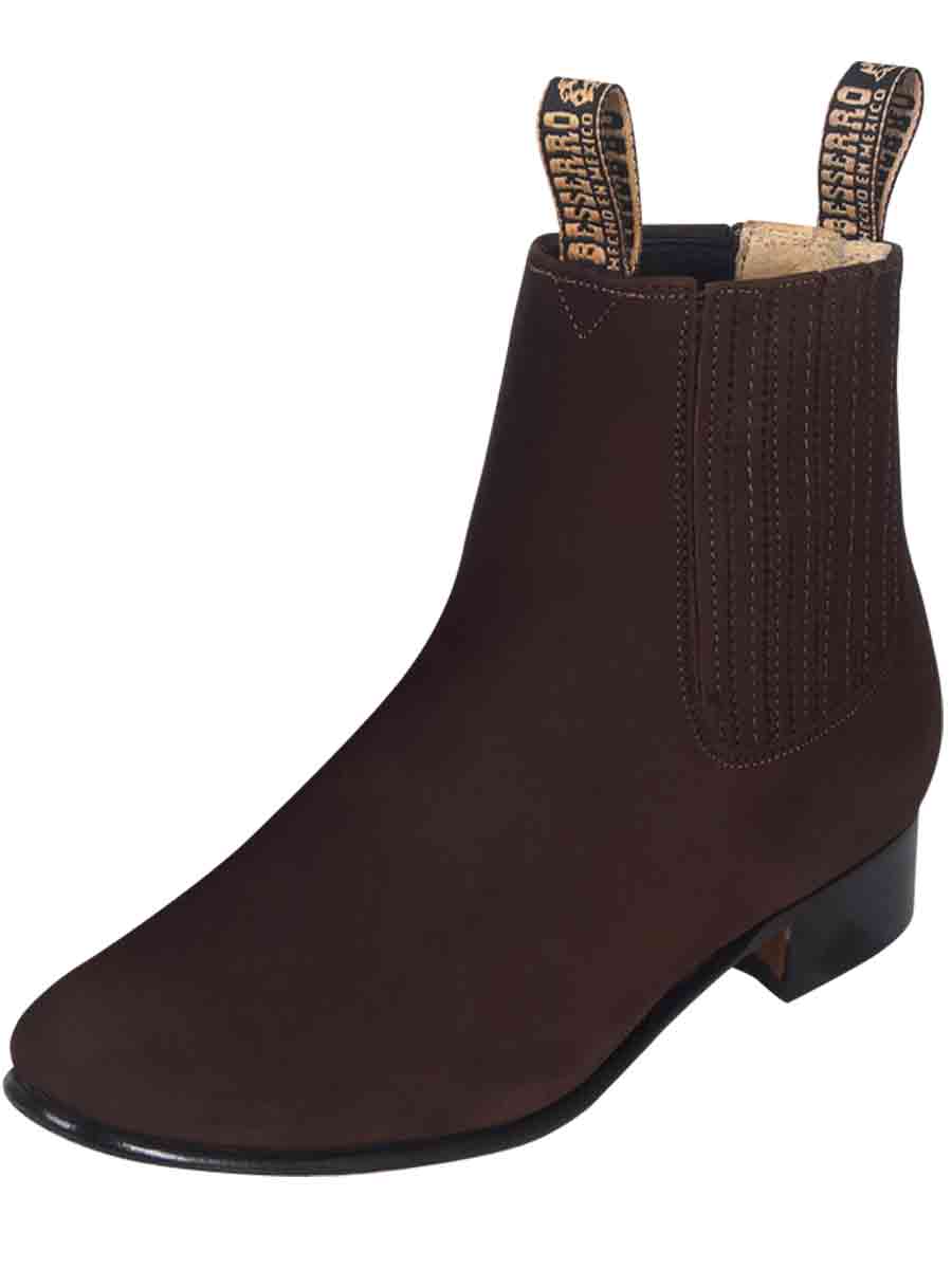 El Besserro Charro Boot - Dark Brown Nubuck 206