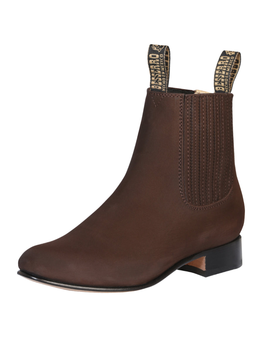 El Besserro Charro Boot - Dark Brown Nubuck 206