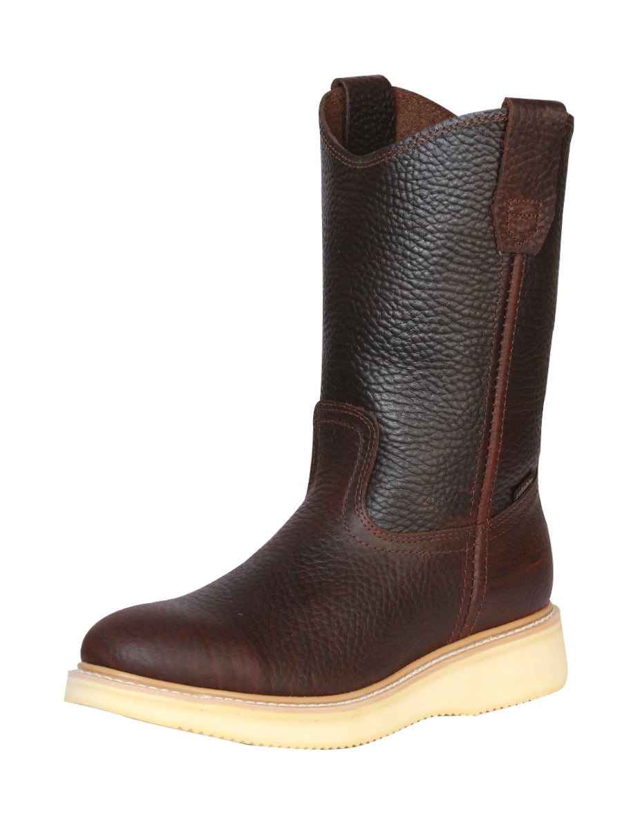 Establo Men's Work Boot Bull Fight Leather - Honey 23369