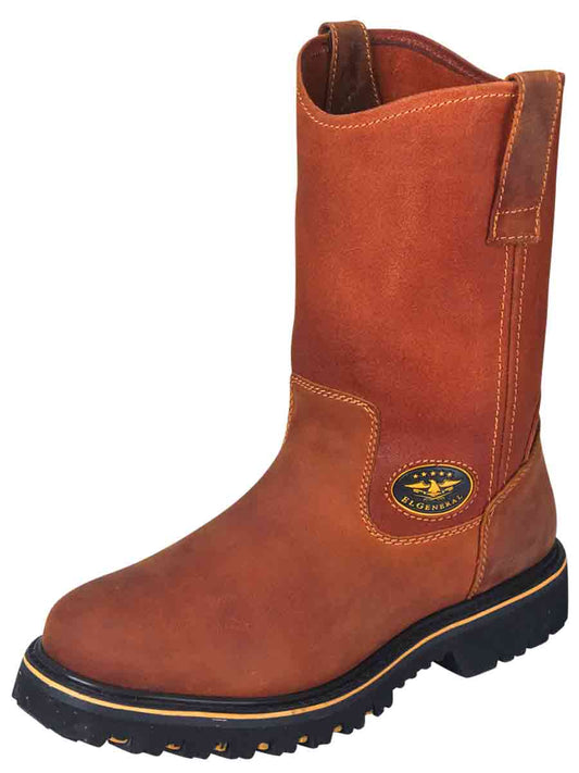 El General Men's Work Boot with Steel Toe - Honey 31329