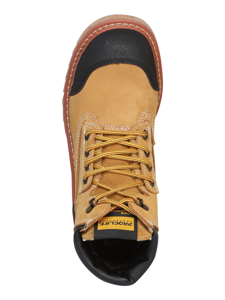 Procliff Protection Lace-Up Work Shoe - Nubuck Honey 35218