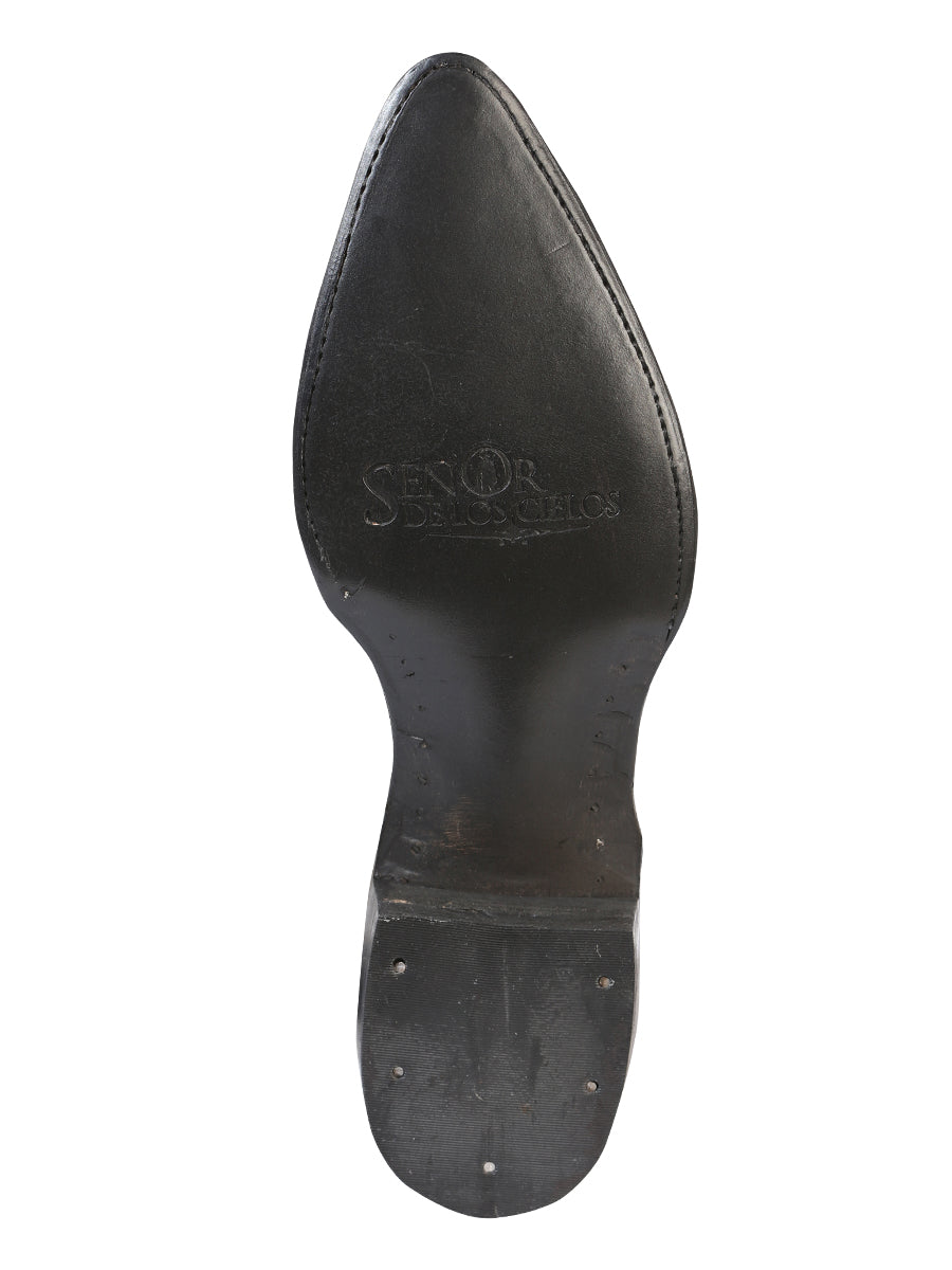 El Señor de los Cielos Men's Western Boot - Ostrich Print Leather - Butter 40837