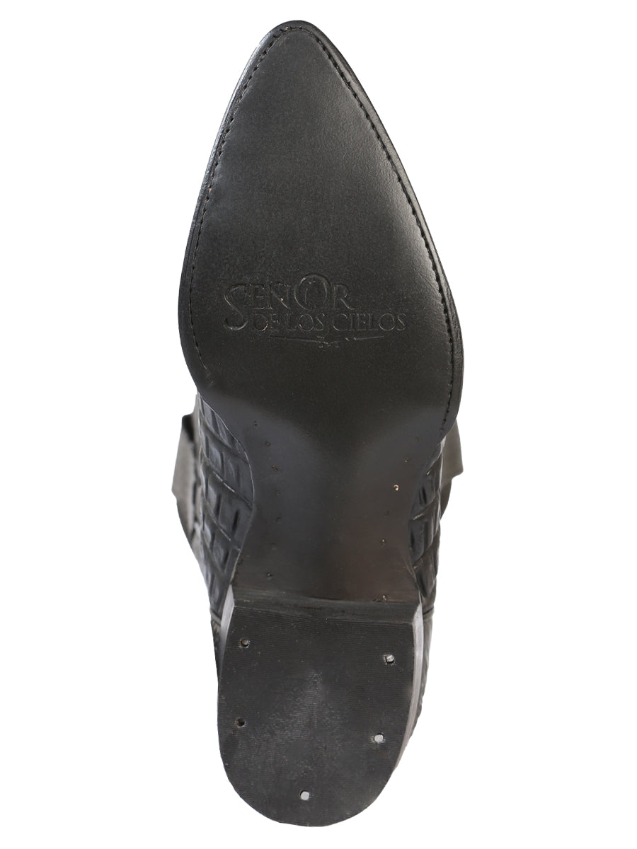 Cowboy boot El Señor de los Cielos - Caiman - Black 40842