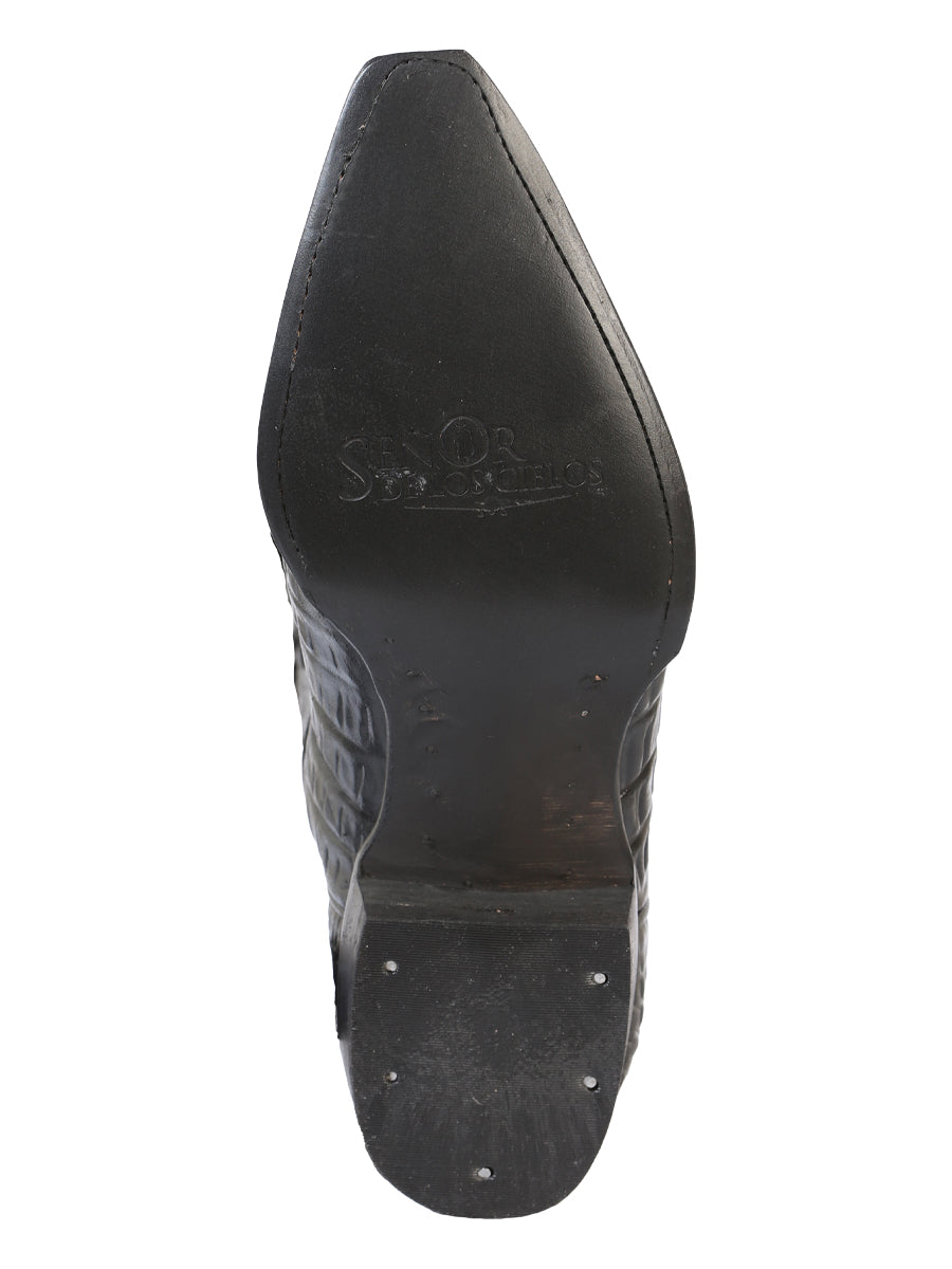 Cowboy boot El Señor de los Cielos - Caiman - Black 40854