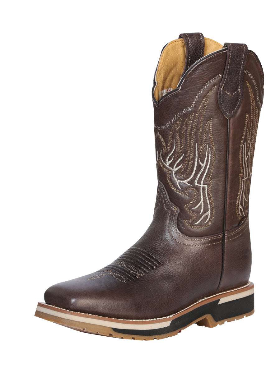Establo Men's Rodeo Boot - Bovine Grizzly Leather in Brown

 41539