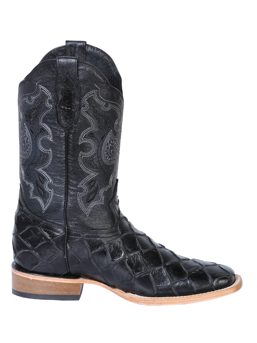 The General Rodeo Boot - Imit Pirarucu - Black 41792