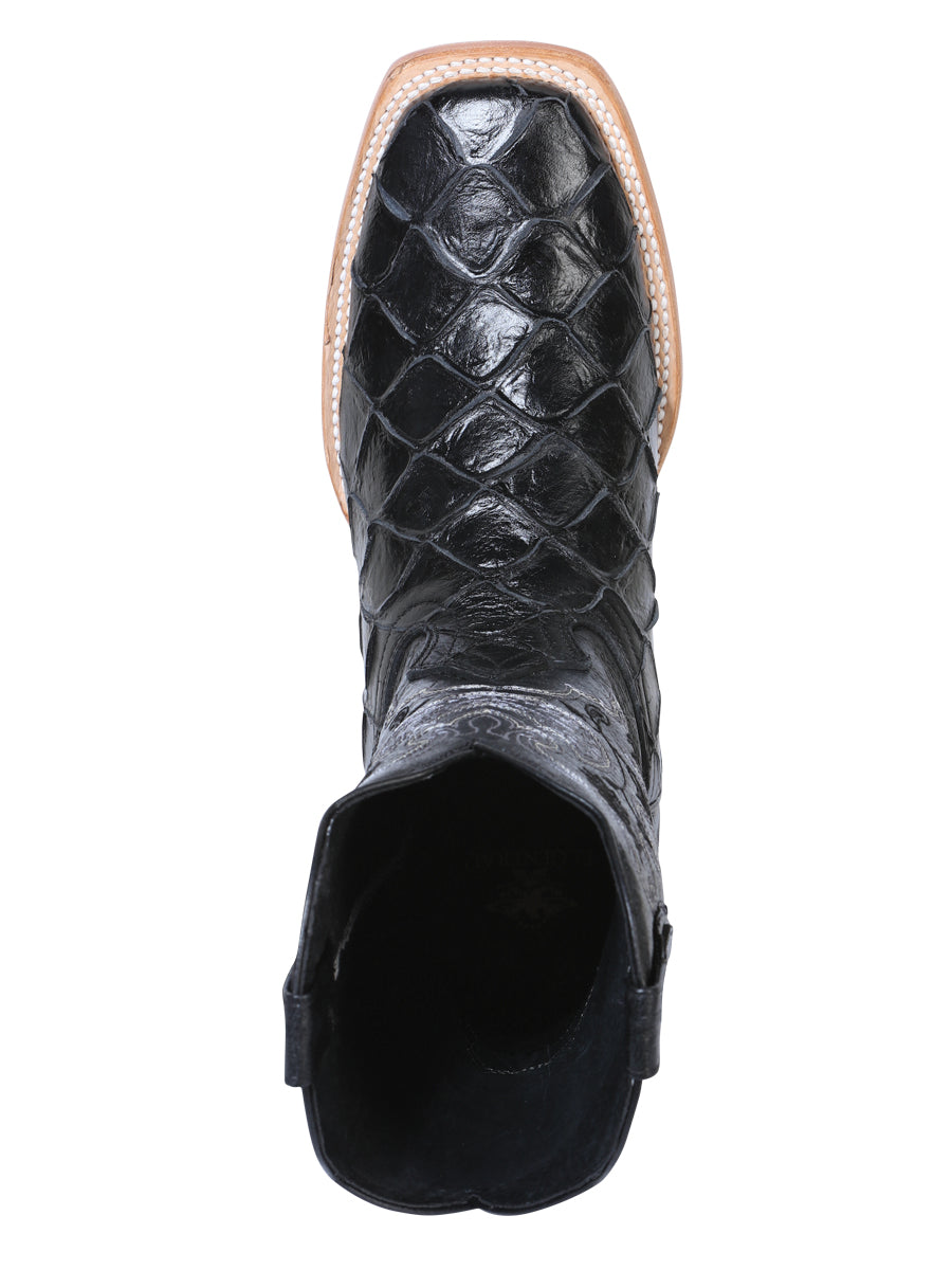 The General Rodeo Boot - Imit Pirarucu - Black 41792