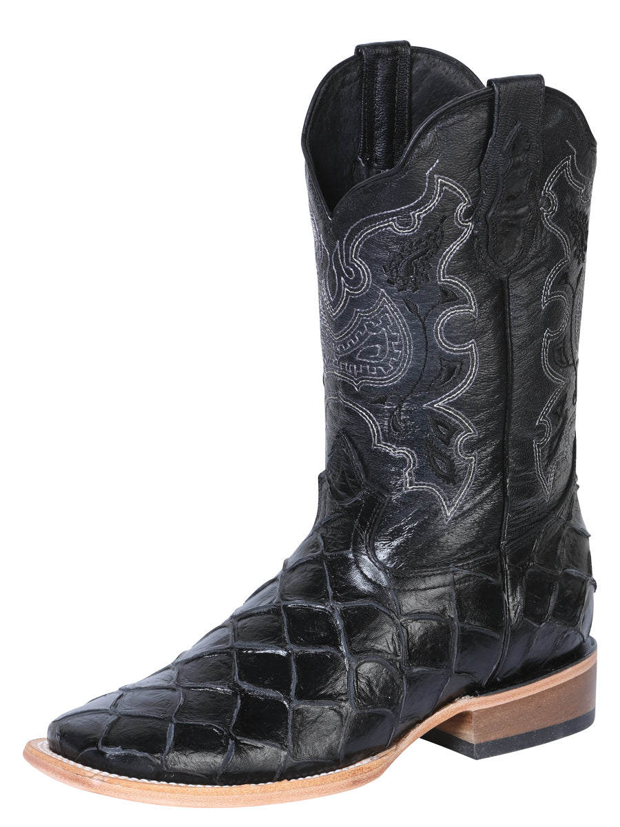 The General Rodeo Boot - Imit Pirarucu - Black 41792