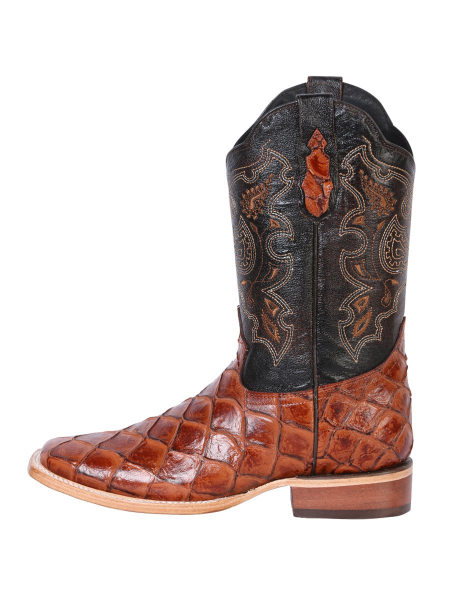 El General Rodeo Boot - Pirarucu Imitation - Cognac 41793