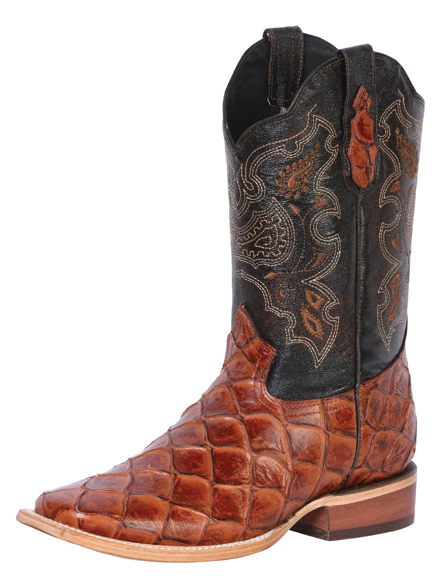 El General Rodeo Boot - Pirarucu Imitation - Cognac 41793