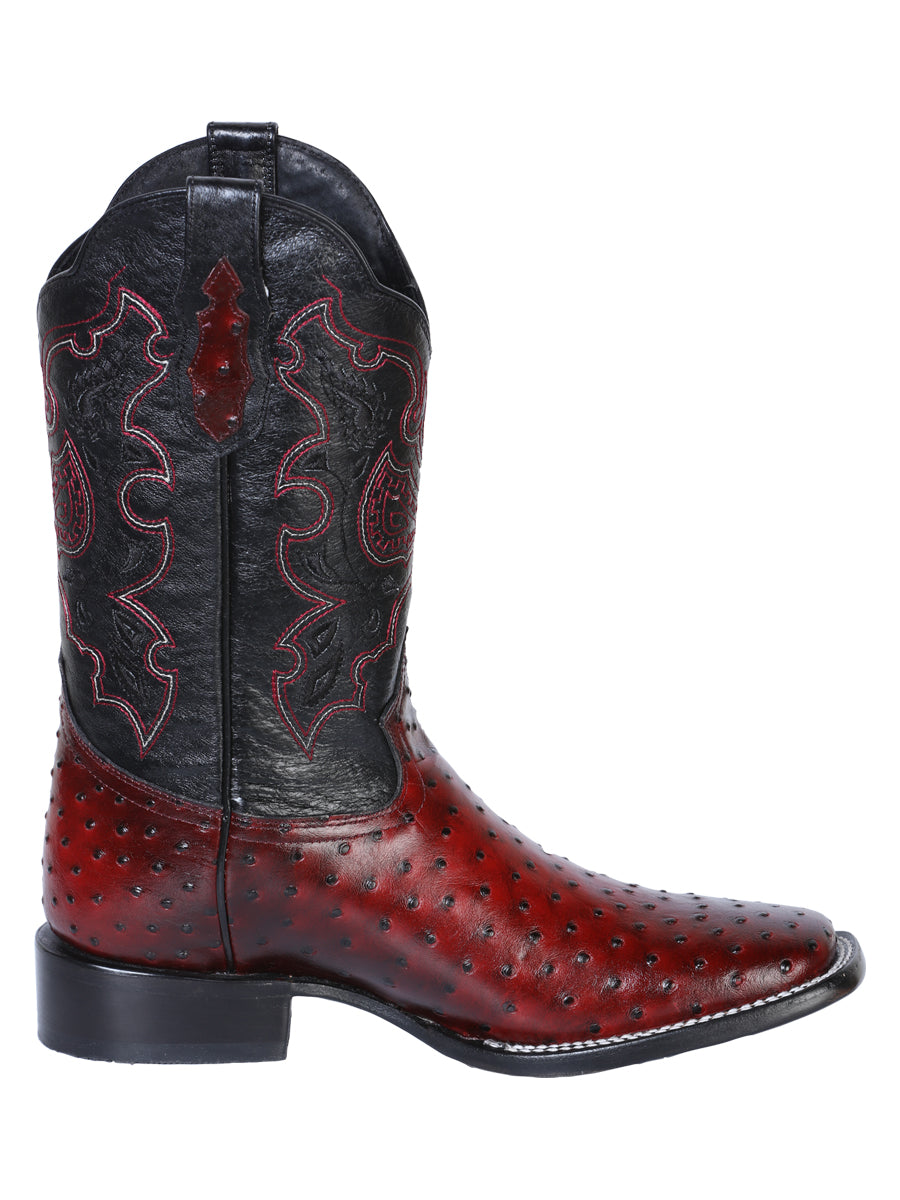 The General Rodeo Boot - Printed Ostrich Burgundy 41901
