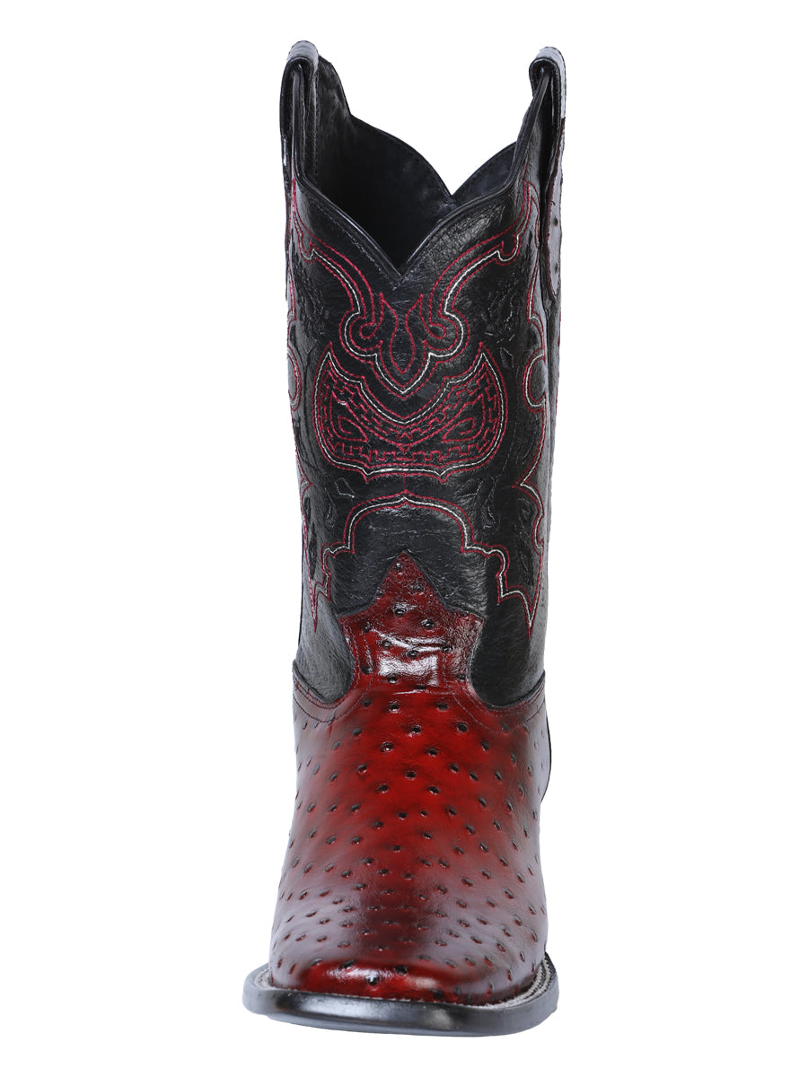 The General Rodeo Boot - Printed Ostrich Burgundy 41901