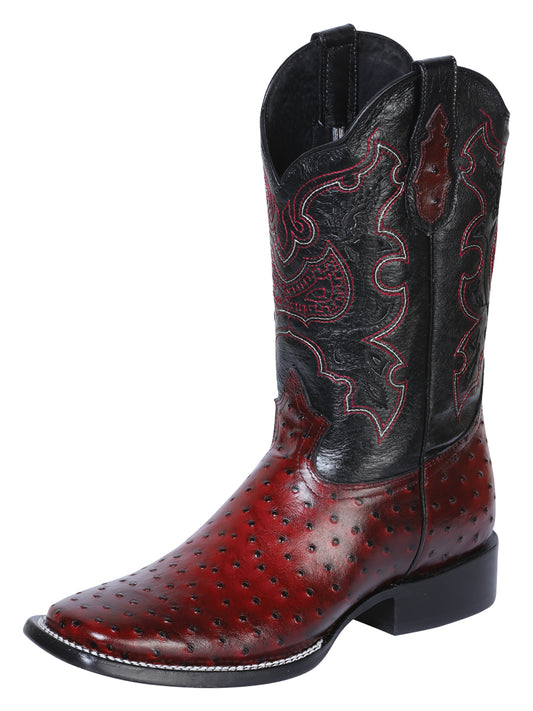 The General Rodeo Boot - Printed Ostrich Burgundy 41901