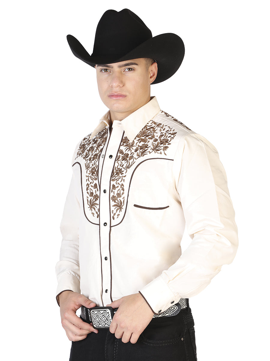 The Lord of the Skies Embroidery Shirt Beige/Gold 43299